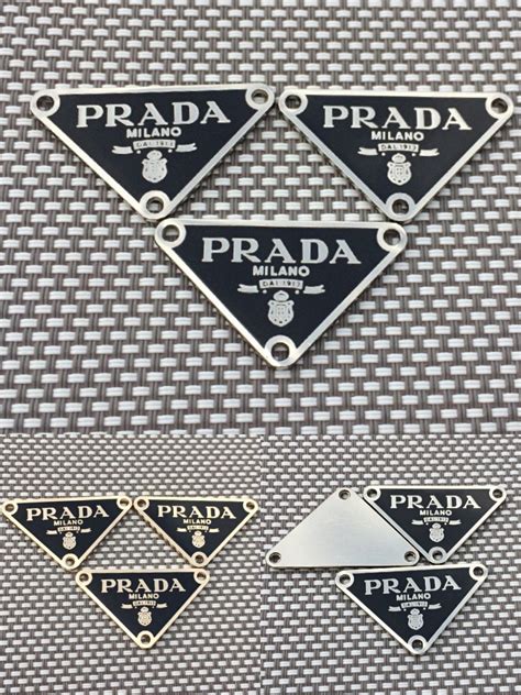 prada badge pin|prada tag.